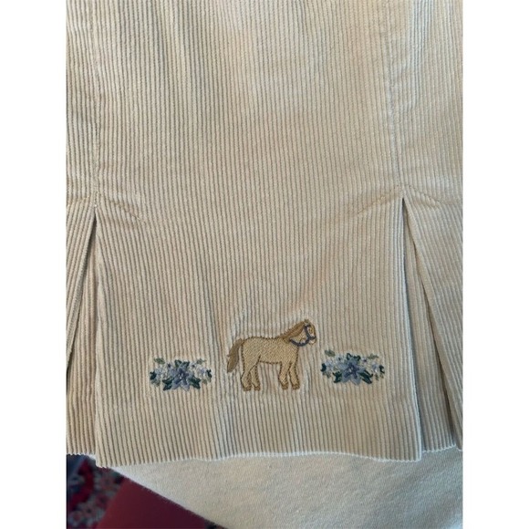 Vtg 90s Heartstrings Girls Horse Top & Skirt Outfit Set Sz 4T‎ Corduroy Fall - Picture 10 of 13